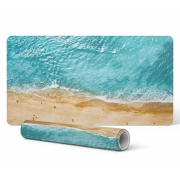 Zaštitna podloga za stol s grafikom plaže i valova iz ptičje perspektive 90x45 cm