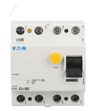 EATON 4P diferencijalni prekidač 63A 0,03A tip AC pfim-63/4/003-MW 235414