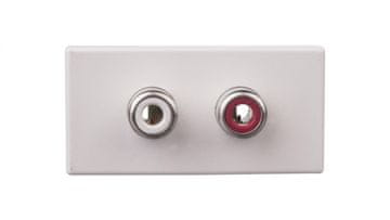 Simon Connect K45/2 audio priključak 2xRCA /Cinch/ čisto bijela K101B/9