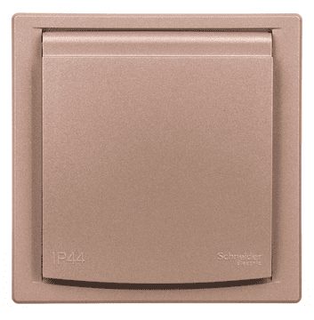 Schneider Asfora Schuko utičnica IP44 s okvirom (1-kanalna) smeđa EPH3100369