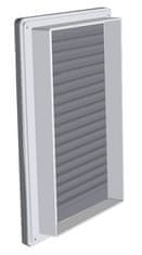 airRoxy FASADNA VENTILACIJSKA REŠETKA S MREŽOM KANALA SMEĐA 21X14 CM
