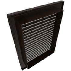 airRoxy FASADNA VENTILACIJSKA REŠETKA S MREŽOM KANALA SMEĐA 21X14 CM