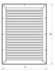 airRoxy FASADNA VENTILACIJSKA REŠETKA S MREŽOM KANALA SMEĐA 21X14 CM