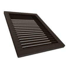 airRoxy FASADNA VENTILACIJSKA REŠETKA S MREŽOM KANALA SMEĐA 21X14 CM
