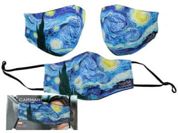 Carmani VIŠEKRATNA ZAŠTITNA MASKA ZVJEZDANA NOĆ VAN GOGH MASKA ZA LICE