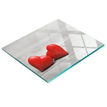 Višenamjenska dekorativna staklena ploča za kuhinju srce drvo 60x52 cm