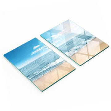 Višenamjenske ukrasne staklene ploče s otiskom plaža 2x40x52 cm