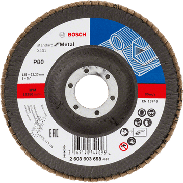 Bosch lamelni disk 125 mm X431 P 80 standard ZA metal konveksan