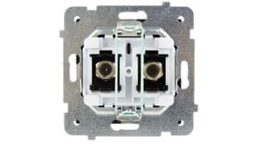 COS.PEL Sonata Dvostruka F-tip antenska utičnica, metalik crna GPA-2RF/m/33