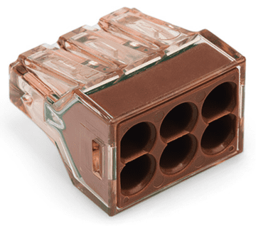 Wago Brzi konektor 6x 1,5-4 mm2 prozirni/smeđi 773-606 /pakiranje od 50 kom/