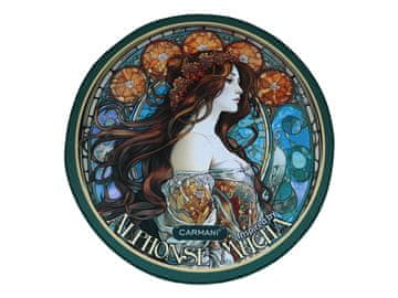 Carmani OKRUGLI PODLOGA ZA STO ALFONS MUCHA DEKORATIVNA PODLOGA ZA STO