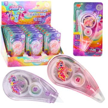 slomart LEAN TOYS korektor miš (jednorog) - roza/ljubičasti