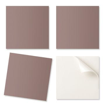 COLORAY Komplet vinilnih pločica s dekorom za kuhinju ili kupaonicu, smeđa boja, 20x20x20 cm