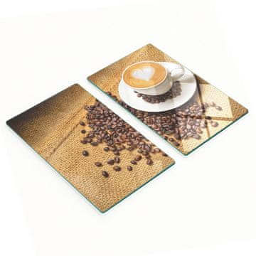 Trajne i elegantne staklene ploče s uzorkom zrna kave latte 2x30x52 cm
