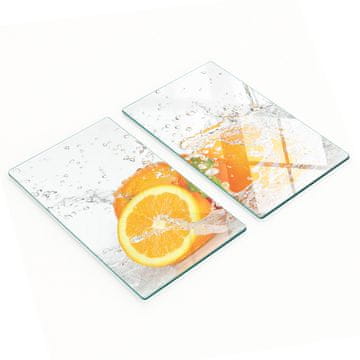 tulup.cz Elegantne i izdržljive staklene ploče s narančastim vodenim printom 2x30x52 cm
