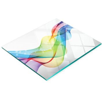 tulup.cz Staklena daska za posluživanje s apstraktnom valovitom grafikom 60x52 cm