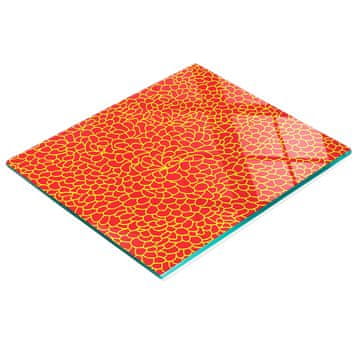 Kuhinjska višenamjenska dekorativna daska od kaljenog stakla, lava, 60x52 cm