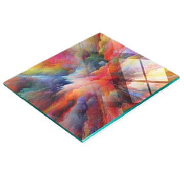 tulup.cz Staklena daska za posluživanje za kuhinju s grafikom eksplozije u boji 60x52 cm