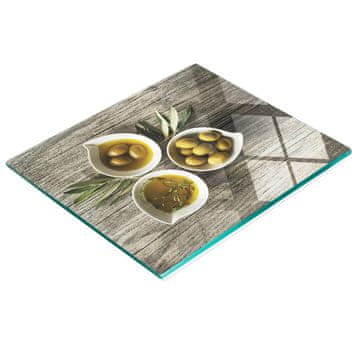 Ukrasna staklena daska za rezanje i posluživanje maslinovo ulje 60x52 cm