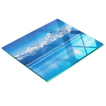 tulup.cz Staklena daska za posluživanje s grafikom planina Novog Zelanda 60x52 cm