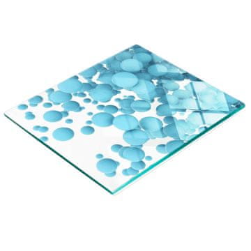 Staklena kuhinjska daska za posluživanje s grafikom Sfere apstrakcije 60x52 cm