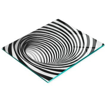 tulup.cz Staklena ukrasna ploča s 3D grafikom za posluživanje grickalica 60x52 cm