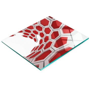 Staklena dekorativna ploča s grafikom za posluživanje grickalica 3D 60x52 cm