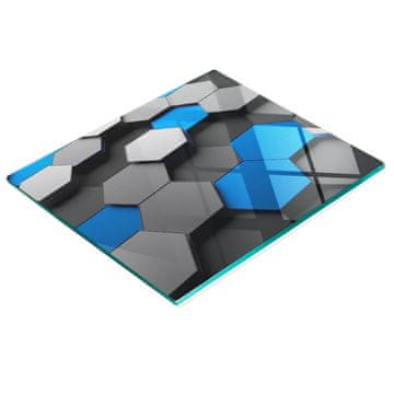 tulup.cz Staklena ukrasna ploča s 3D grafikom za posluživanje grickalica 60x52 cm