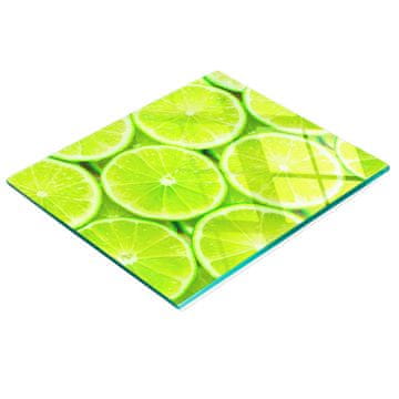 tulup.cz Staklena daska za rezanje s dekorativnom grafikom boje limete 60x52 cm