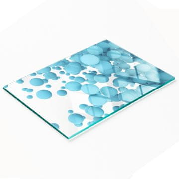 Staklena kuhinjska daska za posluživanje s grafikom Sfera apstrakcije 80x52 cm