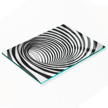 tulup.cz Staklena ukrasna ploča s 3D grafikom za posluživanje grickalica 80x52 cm
