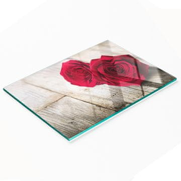 tulup.cz Kuhinjska višenamjenska dekorativna staklena ploča Ruže na drvetu 80x52 cm