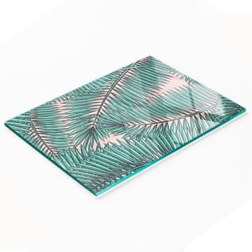 tulup.cz Kaljena višenamjenska ukrasna staklena ploča s palminim lišćem 80x52 cm
