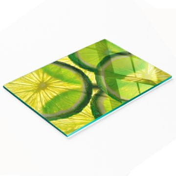tulup.cz Staklena daska za rezanje s dekorativnom grafikom boje limete 80x52 cm