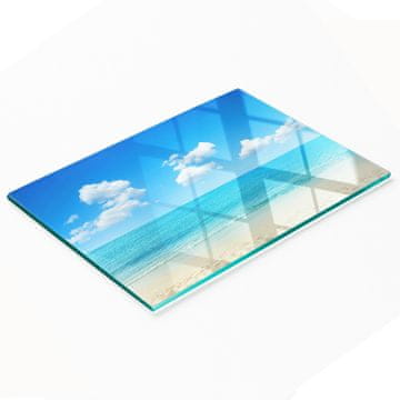 Kuhinjska višenamjenska ukrasna staklena ploča Rajska plaža 80x52 cm
