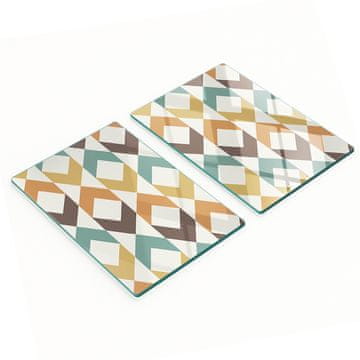 tulup.cz Staklene ukrasne daske za posluživanje grickalica, retro pozadina 2x40x52 cm