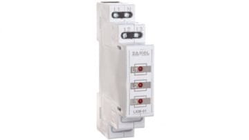 Zamel Modularna svjetiljka trofazna crvena 230V/400V 3xLED TN LKM-01-10 EXT10000036