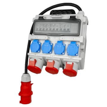 DOK ERBETKA RAZVODNA ORMA ZGRADE 32A 2x16A 4x230V SCHUKO UTIČNICE IP44