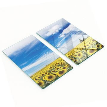 tulup.cz Dekorativne daske za rezanje od kaljenog stakla Polje suncokreta 2x30x52 cm