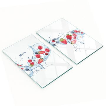 Staklene ukrasne ploče za posluživanje grickalica, voće i voda 2x30x52 cm