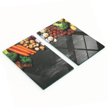 Višenamjenske dekorativne staklene ploče s printom povrća 2x30x52 cm
