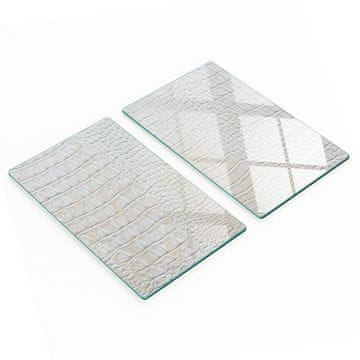Staklene kuhinjske daske za rezanje s uzorkom krokodilske kože 2x30x52 cm