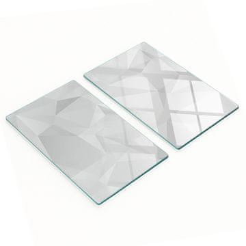 Staklene daske za rezanje i posluživanje apstraktni trokuti 2x30x52 cm