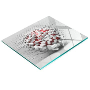 Dekorativna staklena daska za rezanje s 3D zidom od cigle 60x52 cm