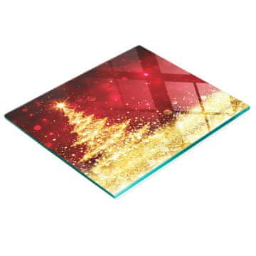 tulup.cz Kaljena staklena daska za posluživanje s grafikom božićnog drvca 60x52 cm