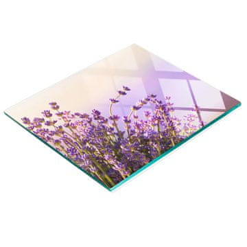 tulup.cz Staklena daska za rezanje s ukrasnom grafikom lavande 60x52 cm