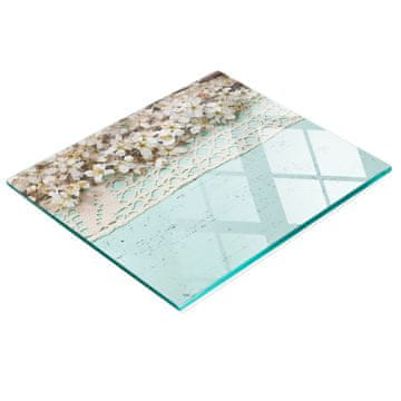 tulup.cz Kaljena višenamjenska ukrasna staklena ploča Cvjetovi trešnje 60x52 cm