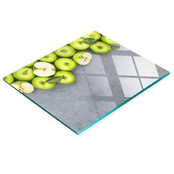 tulup.cz Dekorativna staklena daska za posluživanje grickalica Zelene jabuke 60x52 cm
