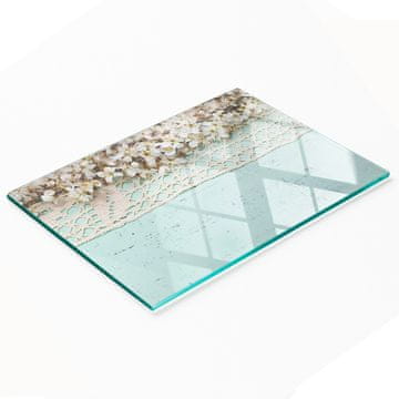tulup.cz Kaljena višenamjenska ukrasna staklena ploča Cvjetovi trešnje 80x52 cm