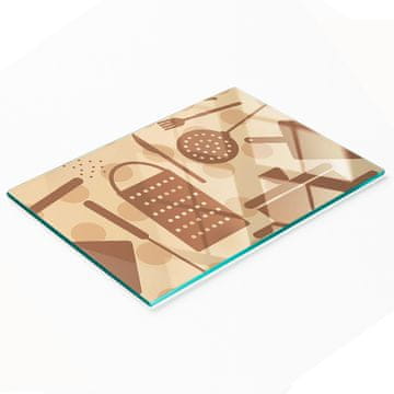 tulup.cz Dekorativna daska za rezanje od kaljenog stakla, kuhinjski pribor 80x52 cm